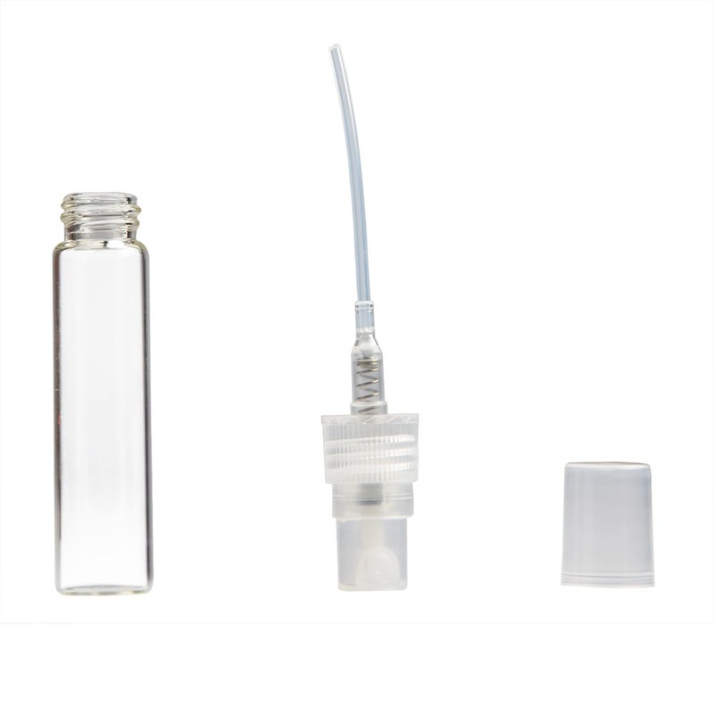 Enslz 20pcs Empty Clear 5ml Glass Spray Bottle Refillable Perfume