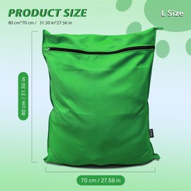 Pet Laundry Bag for Washing Machine, Dog Bed & Blanket Wash Bag (Green, L)