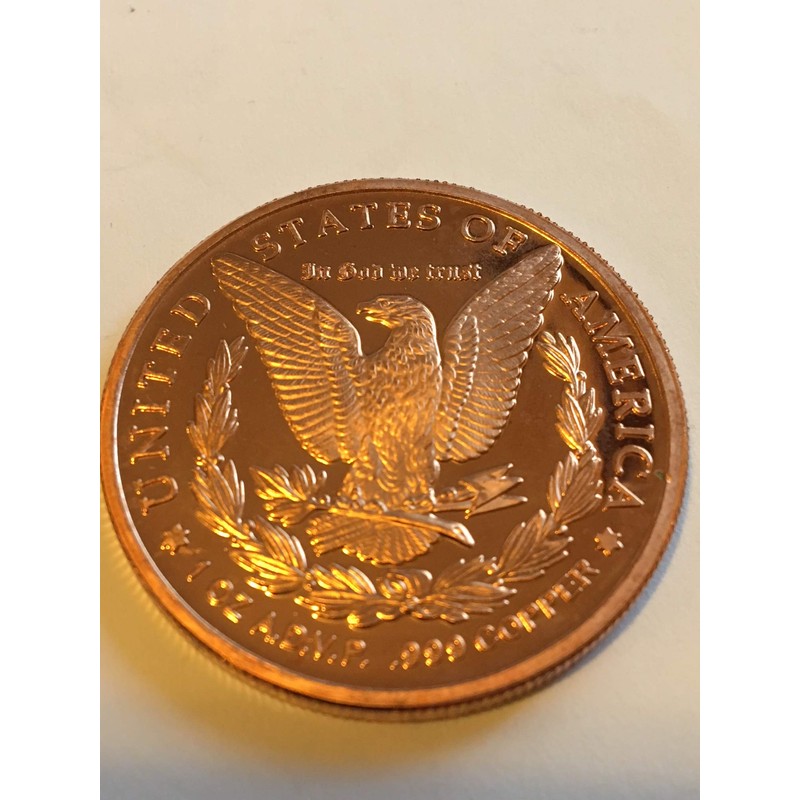 Twenty 1 OZ. Morgan .999 Fine Copper Bullion Art Rounds