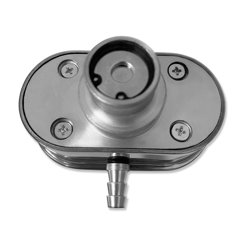 IMOOA Polished Aluminum Finned Oval PCV Breather Combo Valve Cover