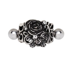 Pierced Owl 316L Stainless Steel Vintage Roses Cartilage Cuff Earring