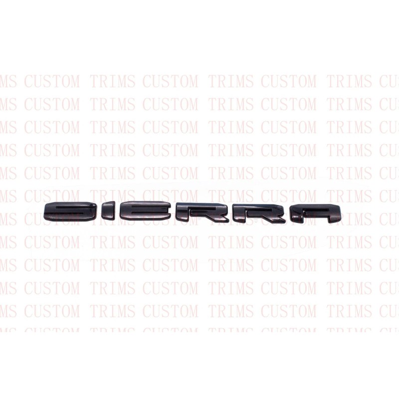 Auto Overlay GLOSS BLACK 2019+ GMC SIERRA LETTER EMBLEM 1500