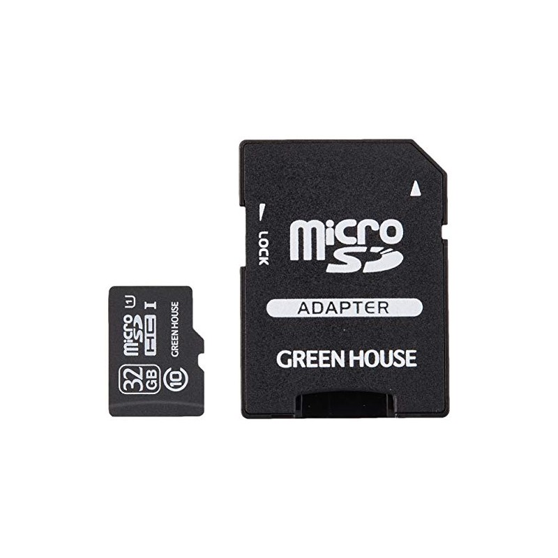 Greenhouse GH-SDMRHCUB32G MicroSDHC Card 32GB Class 10 UHS-I Compatible