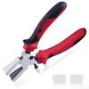 LEONTOOL Glass Breaking Pliers, Flat Jaw, Keychain Pliers with Rubber