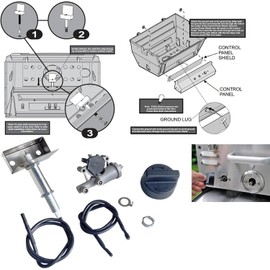 MENSI P/D Series Rotary Piezo Igniter with Spark Ignitor Fits for Broilmaster Grill DPP-19 Complete Kit