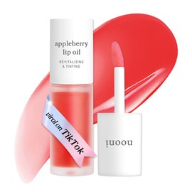 NOONI Appleberry Lip Oil - Aceite Labial Hidratante con Extracto de Frambuesa y Aceite de Semilla de Manzana 3.3 ml