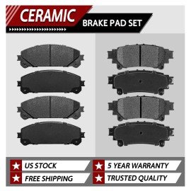 SIPAUTEC Front & Rear Ceramic Disc Brake Pads For 2011 - 2020 Toyota Sienna
