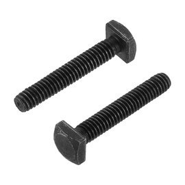 sourcing map 10Pcs Square Head Bolts, 5/16-18x1-3/4" Black Oxide Carbon Steel Square Machine Screws, T-Bolt for Machinery Railroad Electrical Connections