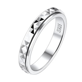 Suplight Rings for Teen Girls Sterling Silver Spinner Fidget Ring Womens