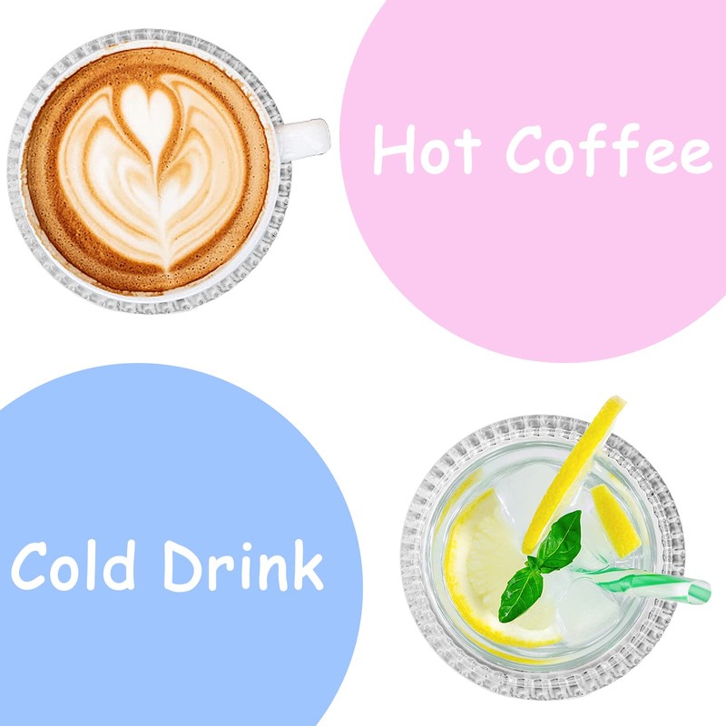 Yesland 8 Pack Crystal Coasters Tea Bag Coaster - 3.75