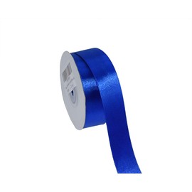 IHKFILAN Double Face Satin Ribbon 1Inchx25Yards Double Sided Solid Polyester Ribbon for Gift Wrapping Party Hair Braids Bow Baby Shower Decoration Floral Arrangement Craft Supplies,Electric Blue