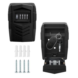 ViperSafe - Heavy-Duty Key Lock Box – Full Metal Wall-Mounted Key Safe with Secure Code Lock, Holds Up to 10 House & Car Keys – Weatherproof Outdoor Lockbox for Home, Office, Apartment, Airbnb (Black)