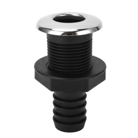 25mm Thru Hull Fitting Nylon Impact Resistance Leakproof Long Lasting Use Thru Hull Connection for Boats Straight