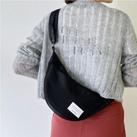 Holiday A.M. Women's Shoulder Bag, Size (H x W x W): 6.7 x 11.4 x 3.9 inches (17 x 29 x 10 cm), Bag Shoulder Bag, Key Reel, Outdoors, (KB198), Black