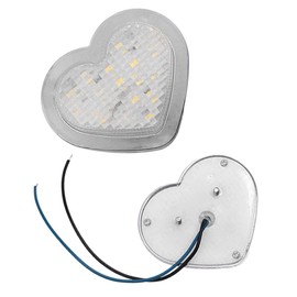 KACEPAR Heart Shaped Side Marker, LED Light, Heart LED Side Signal Light, Fit for 12-24V Cars, Vans, Trucks, Trailers, Red Light