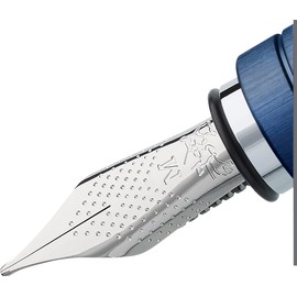 FABER-CASTELL - Penna stilografica Essentio in alluminio blu, pennino F