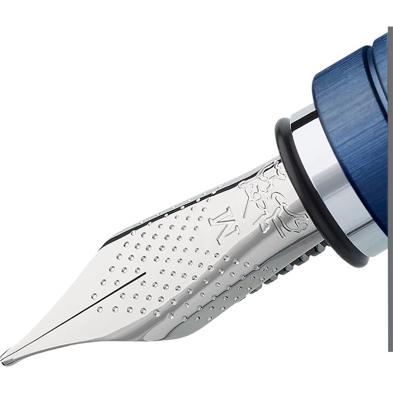 FABER-CASTELL - Penna stilografica Essentio in alluminio blu, pennino F