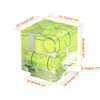 Dual-Axis Clear Bubble Level with Easy See Green Fluid