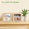 KINLINK 4x4 Picture Frame, Natural Square Solid Wood Frames for