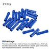 sourcing map Butt Crimp PVC Terminals Blue 16-14 AWG Fully