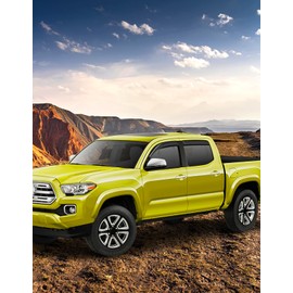 Deejecsun in-Channel Window Rain Guards Fit for Toyota Tacoma 2016 2017 2018 2019 2020 2022 2023 Double Cab Extra Durable Window Deflectors Vent Shades Visors Exterior Car Accessories - 4 pcs