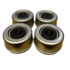 M-Parts 2.75" 8-Lug Dust Caps/Grease Covers with E-Z Lube Rubber Plug for 7,000/8,000 (7K/8K) Trailer Axle Wheel Hubs (4 Included) - DC275L