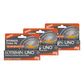 Lotrimin Uno Crema Antifungico Pie Atleta 3 Pzas De 20 G C/u