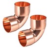 sourcing map 90 Degree Copper Elbow Pipe Screw Connector for
