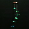 Outdoor Waterproof Solar Panel LED Dragonfly Wind Chimes Home Garden
