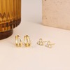 NECOCY Gold Hoop Earrings for Women Trendy Dainty 14K Gold