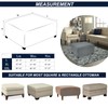 TOPHMDECOR Ottoman Cover Rectangle Large Thick Stretchable Slipcover for Square