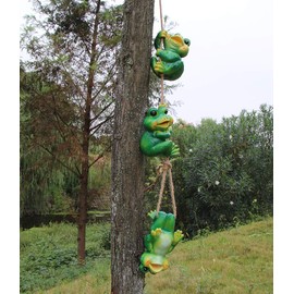 Wisifayardin - 3 piezas de decoración de rana, regalo de rana, estatua y estatua, esculturas de sapo, estatuas de jardín, decoración de resina para jardín al aire última intervensión