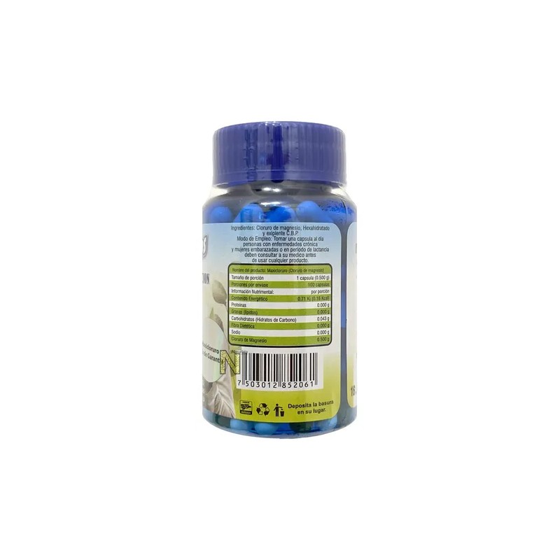 Piezas Cloruro Magnesio 100 Caps 500mg Maxicloruro