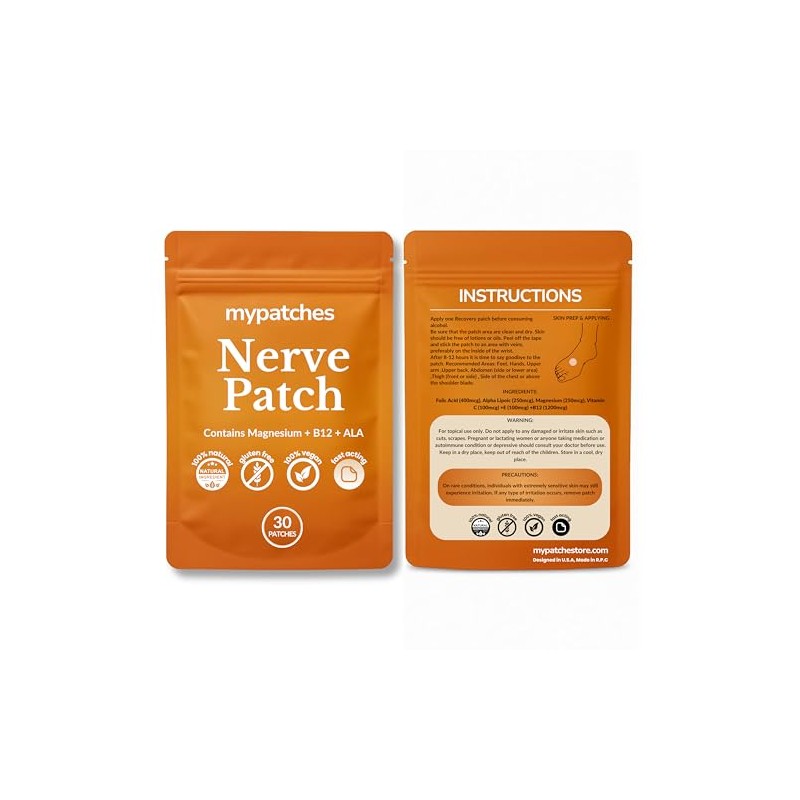 Parche nervioso con magnesio, B12 y ácido alfa lipoico, con