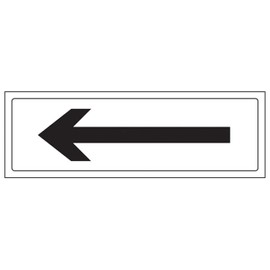 V Safety Straight Arrow 300 x 100 mm - 2mm Rigid Plastic Safety Sign
