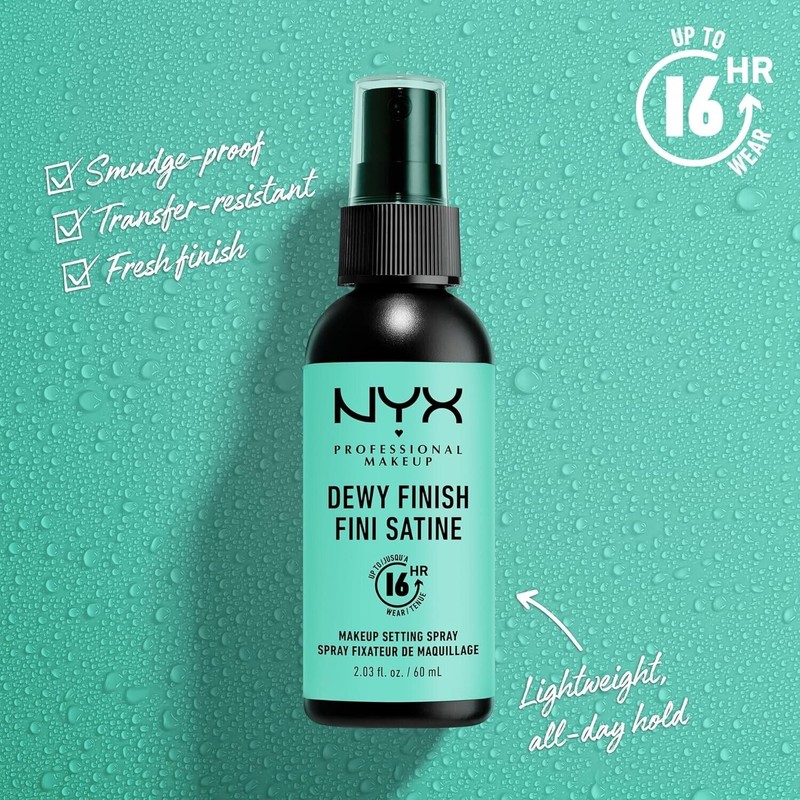 NYX Dewy Finish Makeup Setting Spray for 16HR 60mL MSS02