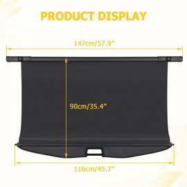 AUXMART Cargo Cover for Toyota Highlander 2020-2022 Cargo Rear Cover Trunk Retractable Shielding Shade for Toyota Highlander 2021