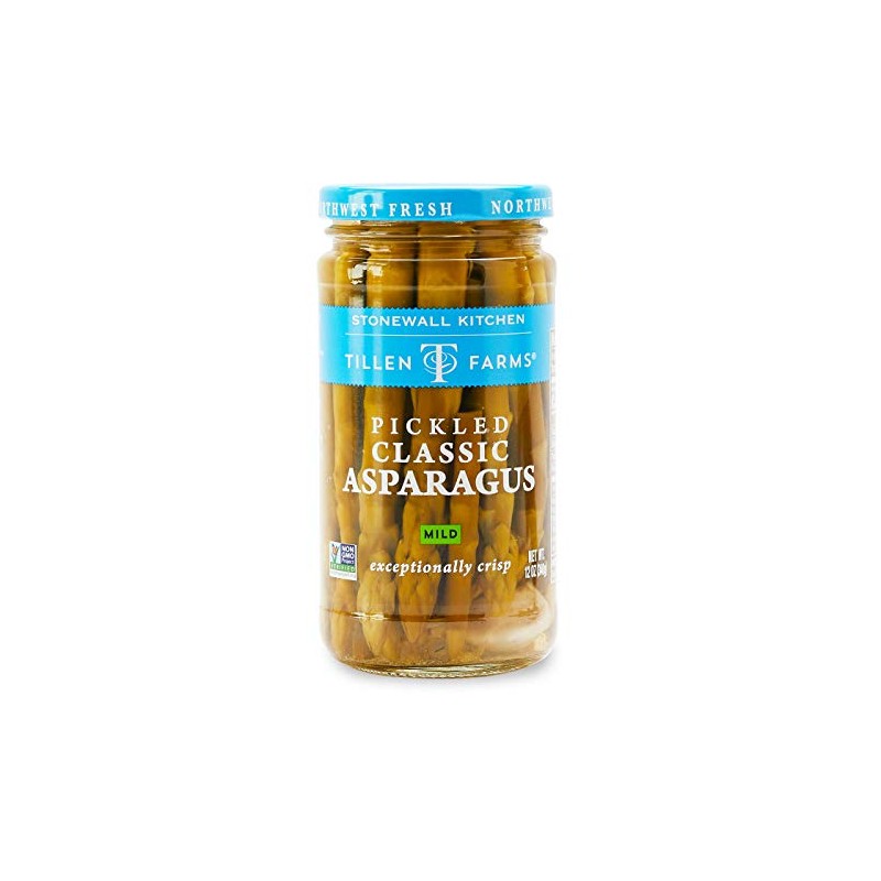 Tillen Farms Veggies, Pickled Crispy Asparagus, 12 Ounce (Pack of