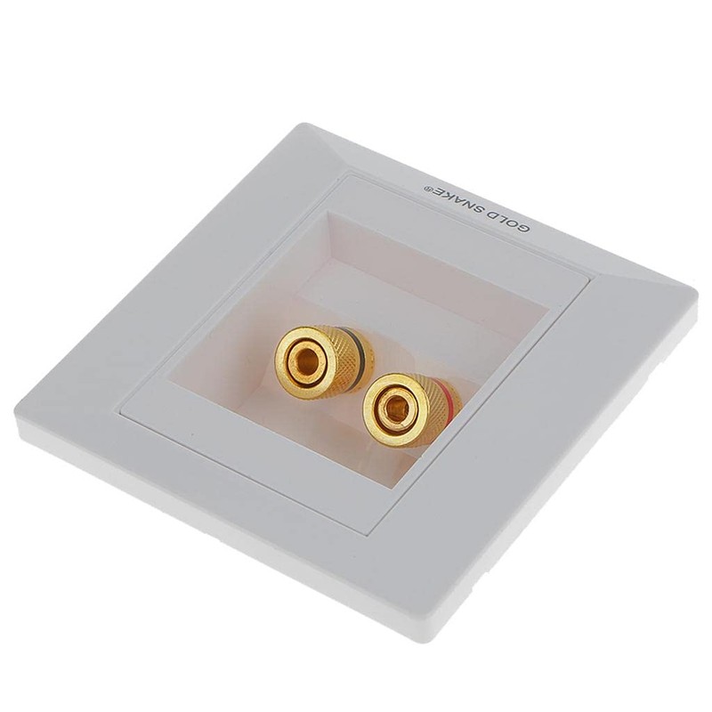 BAOBLADE Speaker Terminal Square Shape Wall Face Plate with 2