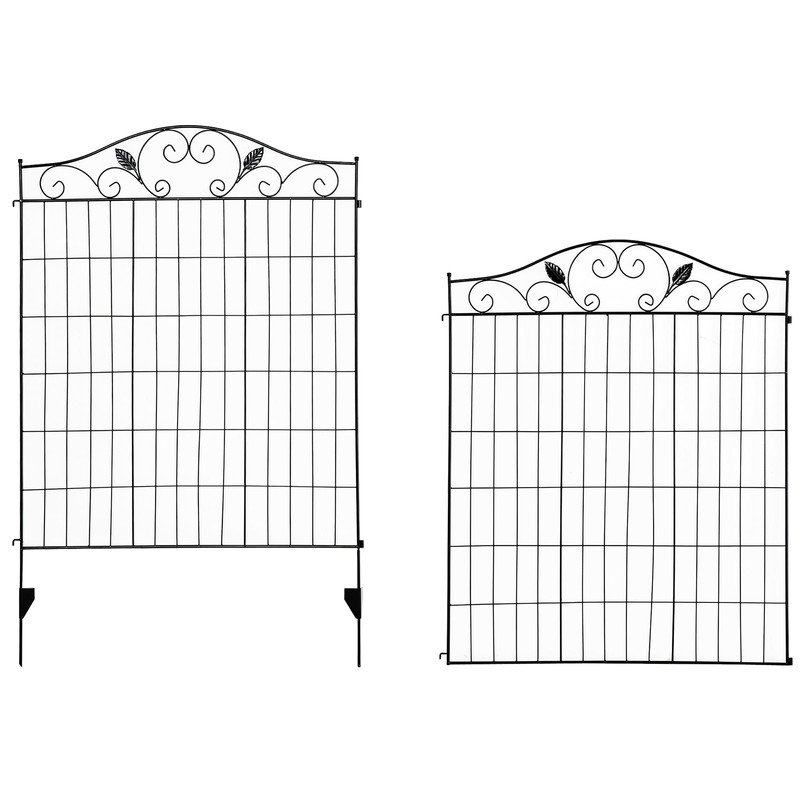 Outsunny Garden Fence Animal Barrier for Dogs, 4 Pack, 44