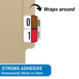 Doctor Stuff - File Folder Labels, Number 2, Safeguard Match - SGNM Series Chart Stickers, Light Blue, 15/16" x 1-5/8", #2, 500/Roll
