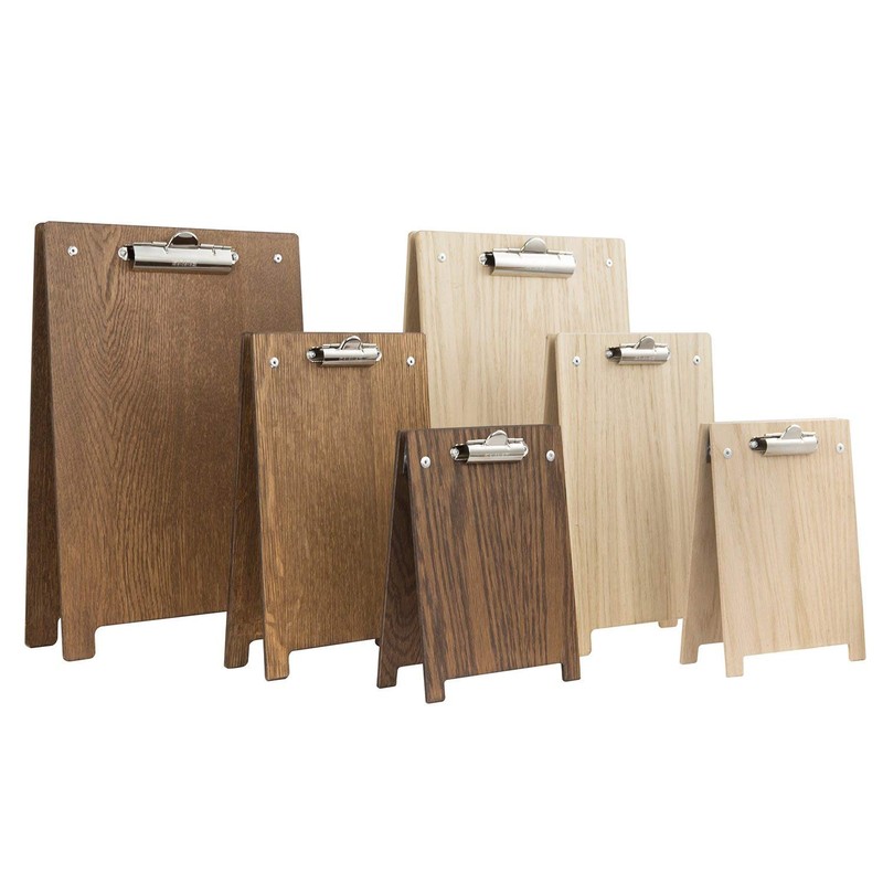 Chalkboards UK A-Frame Clipboard, Wood, Dark Oak, A5, 25.6 x
