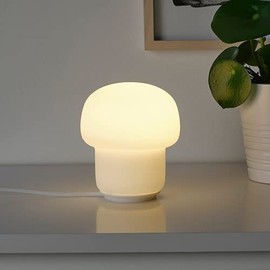 Ikea Tokabo Table lamp with LED Bulb Glass Opal 103.580.13