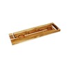 EcoDecors Eleganto 30" Live Edge Solid Teak Bath Caddy Tray
