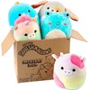 SQUISHMALLOW 5" Plush Mystery Box 5 Pack - Assorted Styles - Officially Licensed Kellytoy Mini Plush Collection - Soft & Squishy Mini Stuffed Animals - Perfect Gift for Kids, Girls, and Boys - 5 Inches