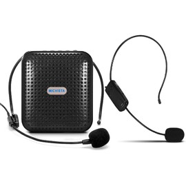 MICVISTA Wireless Voice Amplifier with UHF wireless Microphone Headset,Portable Voice Amplifier Personal,Mini Voice Amplifier,Voice Amplifier for Teachers,Elderly,Training,Meeting,Yoga,Coaches,Outdoor