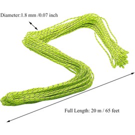 ThreeBulls 1.8mm Fluorescent Reflective Guyline Tent Rope Camping Cord Paracord 65 Feet (Green, 20m)