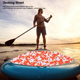 Junluck EVA Boat Decking Sheet Camouflage Boat Flooring Carpet Yacht Non-Slip Mat Marine Flooring Mat Self-Adhesive Surfboard Pad, Easy Installation & Resistant to Seawater(Red White)