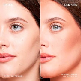 NYX Professional Makeup Buttermelt Bronzer, bronceador cremoso en polvo con alta pigmentación, fórmula vegana, acabado natural con duración hasta por 12H, 5g – Tono All Butta’d Up (Claro medio cálido)
