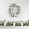 Heavily Flocked Pine Artificial Christmas Wreath 20-Inch Unlit
